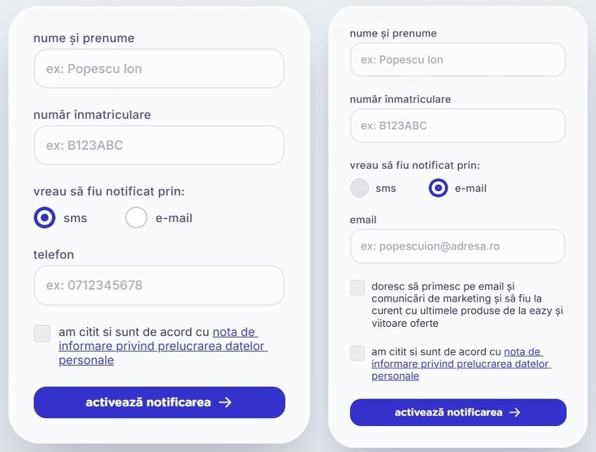 completare formular reminder rca
